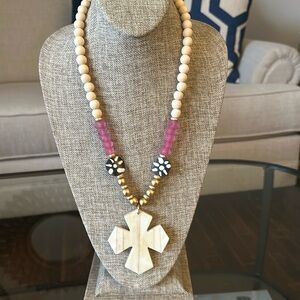 Cross statement necklace